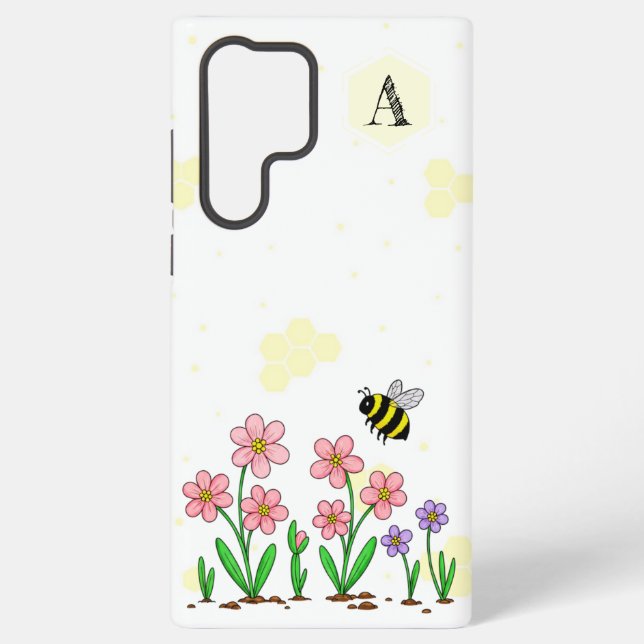 Bee Happy Garden Samsung Galaxy Case (Back)