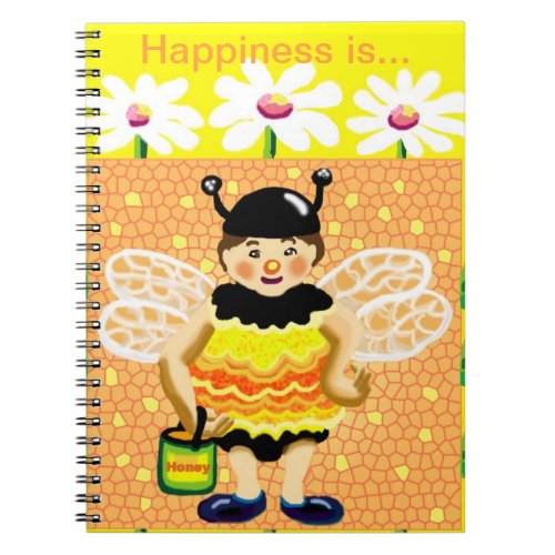 bee happy happiness diary notebook