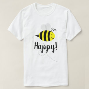 "Bee Happy" Happy Bee Smile T-Shirt