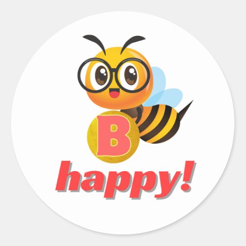 Bee happy  honeybee sticker 2024 adamshits
