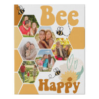 Bee Happy Honeycomb 6 Photo Collage