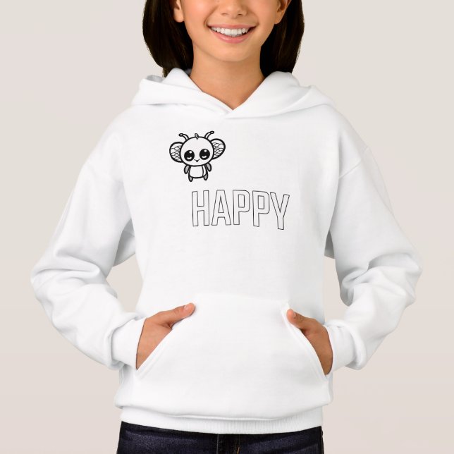 Bee Happy :) Hoodie (Front)
