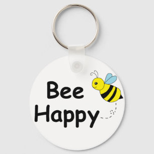 Bee Happy Keychain