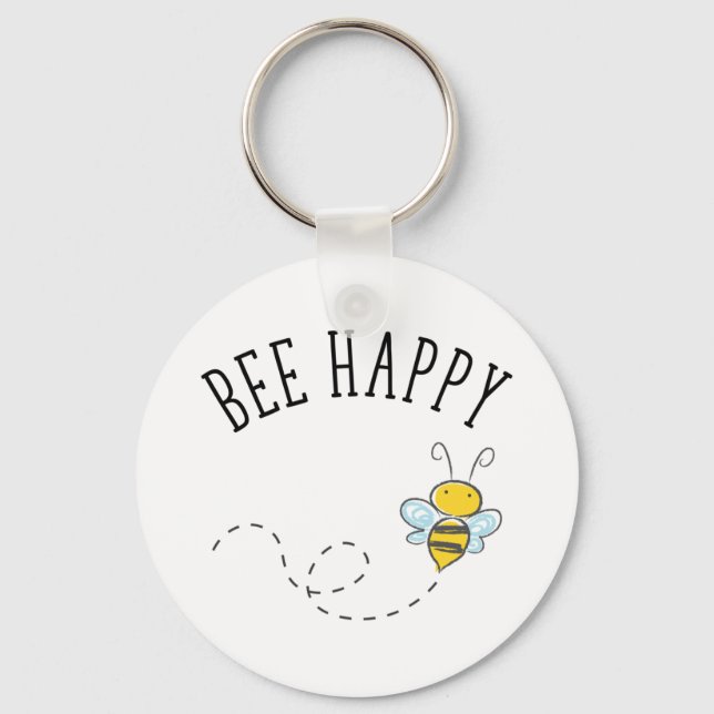 Bee Happy Keychain (Front)