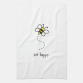 Bee Happy Kitchen Towel - OliveNation