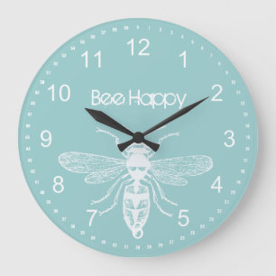 Bee Happy Large Clock