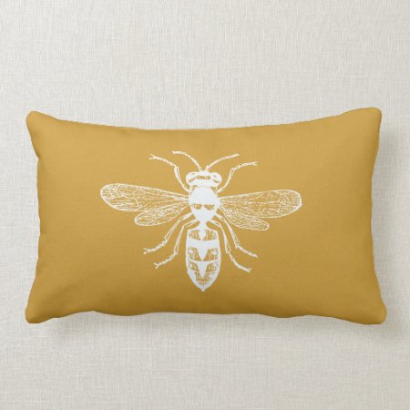 Bee Happy Lumbar Pillow