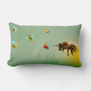 Bee Happy Lumbar Pillow