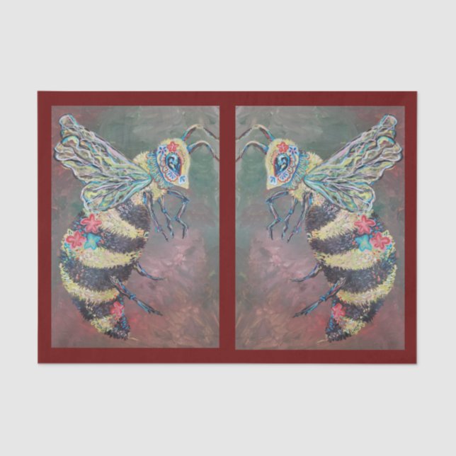 bee happy painting tissue paper (Front)