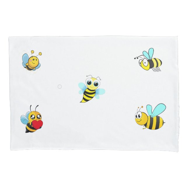 Bee Happy Pillow Case (Front)