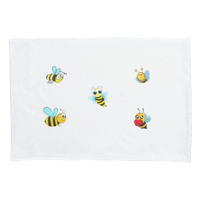 Bee Happy Pillow Case (Front)