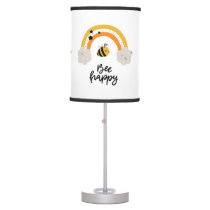 Bee Happy Rainbow Yellow | Lampshade Table Lamp