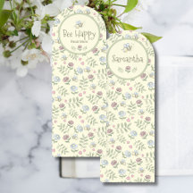 Bee Happy Read More Floral Book Lover