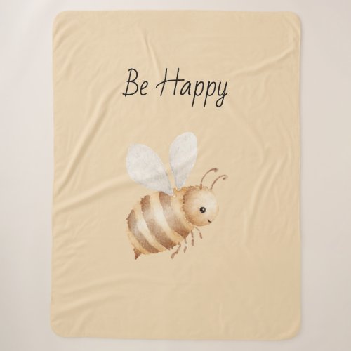 Bee Happy Sherpa Blanket