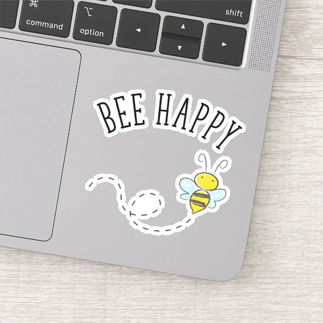 Bee Happy Sticker (Detail)