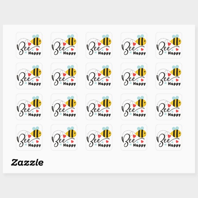 Bee Happy Sticker (Sheet)