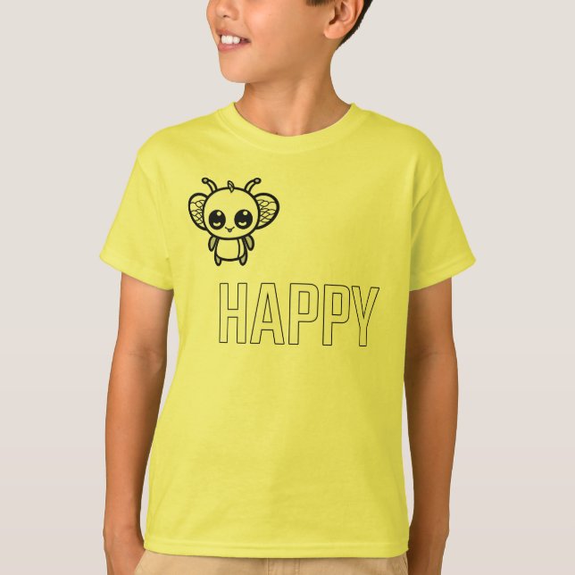 Bee Happy :) T-Shirt (Front)