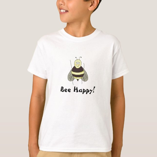 Bee Happy T-shirt Shirt Kerra Lindsey Child Kid (Front)