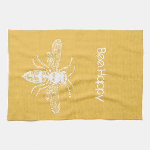 Bee Happy Towel Zazzle
