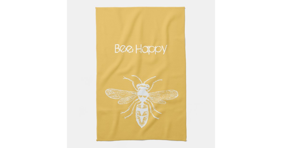 Dish Towel - Bee Happy (Yellow)