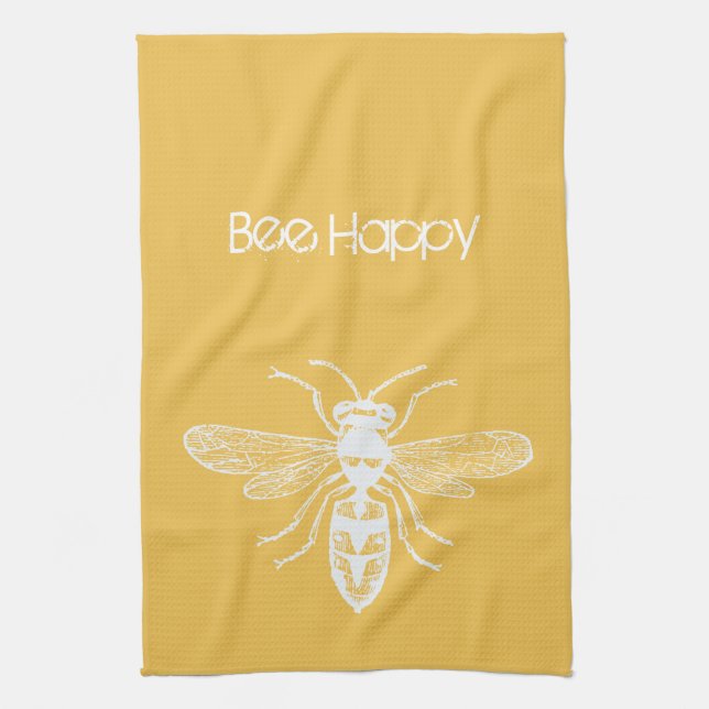 Bee Happy Towel (Vertical)