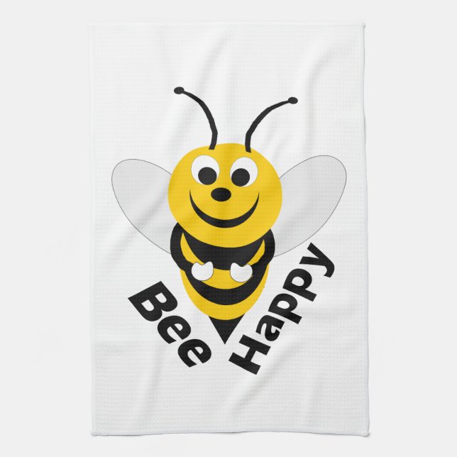 Bee Happy Towel (Vertical)