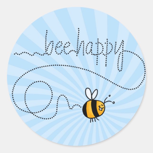 bee happy trail stickers (Front)