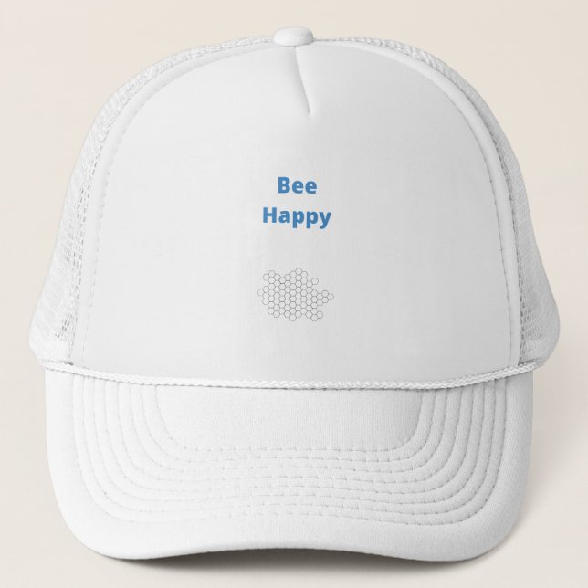 Bee Happy Trucker Hat (Front)