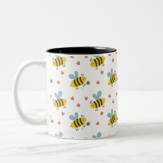 Bee Happy Two-Tone Coffee Mug