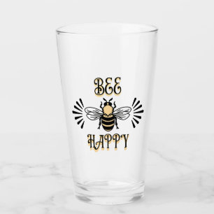 Bee Happy   Vintage Colors Honey Bee Glass