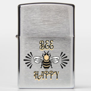 Bee Happy Vintage Colors Honey Bee Zippo Lighter