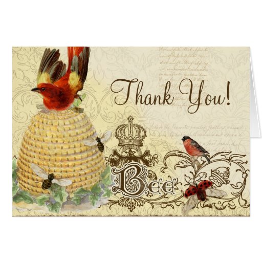 Fresh 80 Vintage Thank You Card