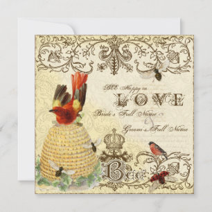Bee Happy Vintage - Wedding Invitation
