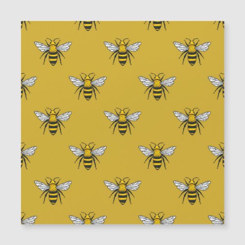 Bee Haven Vintage Yellow Pattern
