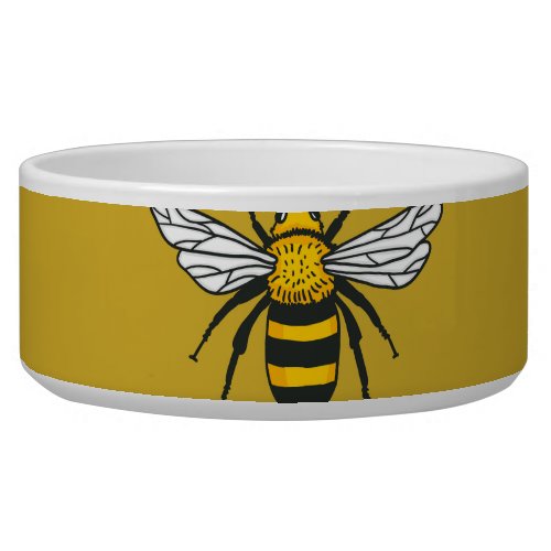 Bee Haven Vintage Yellow Pattern Bowl