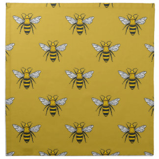 Bee Haven: Vintage Yellow Pattern Cloth Napkin