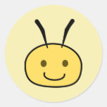 Bee Head Classic Round Sticker