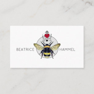 Bee Heart Wings Social Calling Card