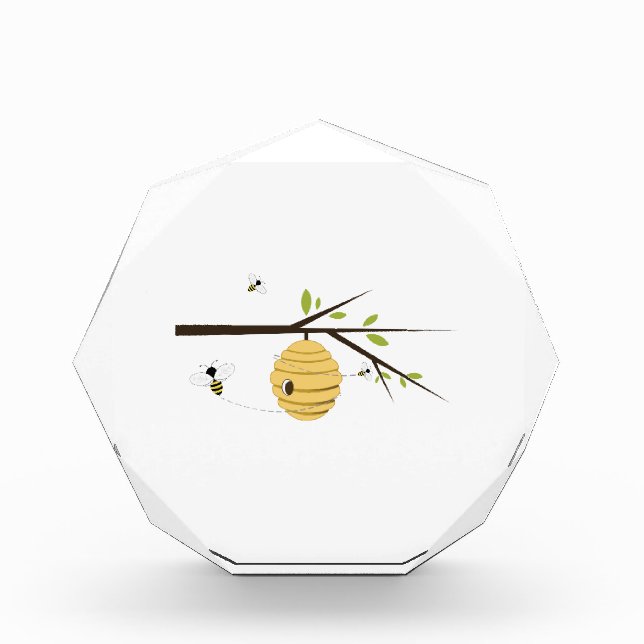 Bee Hive Acrylic Award (Front)