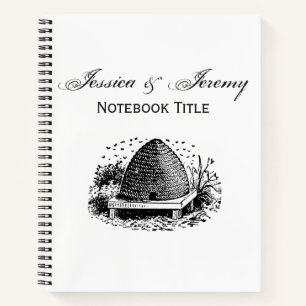 Bee Hive and Bees #1 Heraldic Vintage Notebook