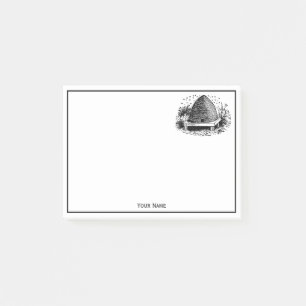 Bee Hive and Bees #1 Heraldic Vintage Post-it Notes