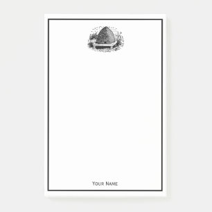 Bee Hive and Bees #1 Heraldic Vintage Post-it Notes