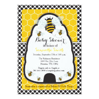 Bee Hive Baby Shower/Birthday Invitation