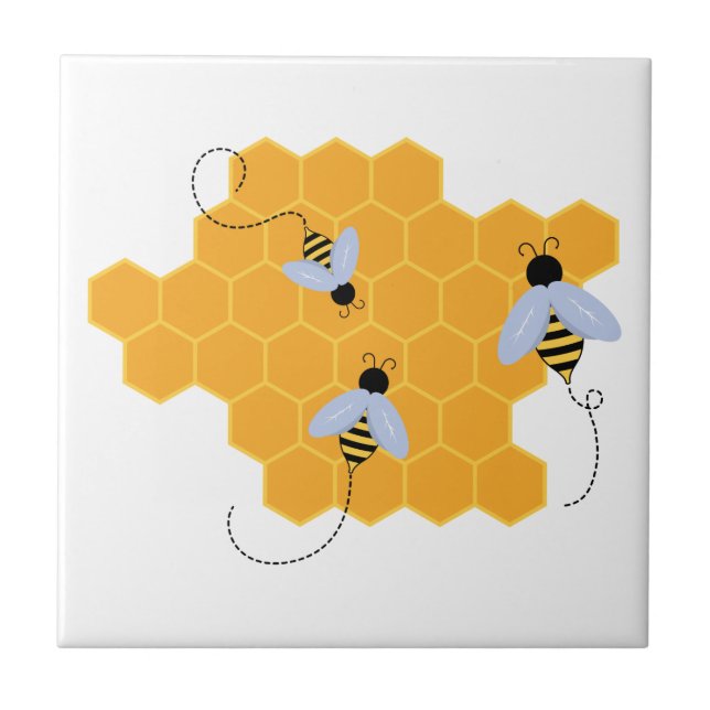 Bee Hive Ceramic Tile (Front)