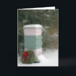 Bee Hive Holiday Card<br><div class="desc">A warm greeting with a honey of a message. Customize the message if you like. Let me know if you need help. Suggestions: "Have a Honey of a Holiday." "Happy Holidays,  Honey."</div>