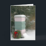 Bee Hive Holiday Card<br><div class="desc">A warm greeting with a honey of a message. Customize the message if you like. Let me know if you need help. Suggestions: "Have a Honey of a Holiday." "Happy Holidays,  Honey."</div>