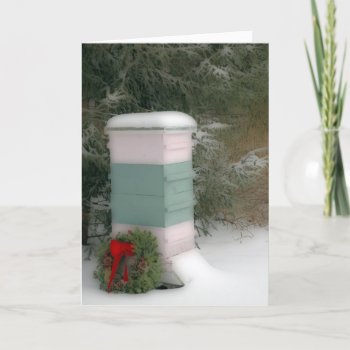 Bee Hive Holiday Card by LisaDHV at Zazzle