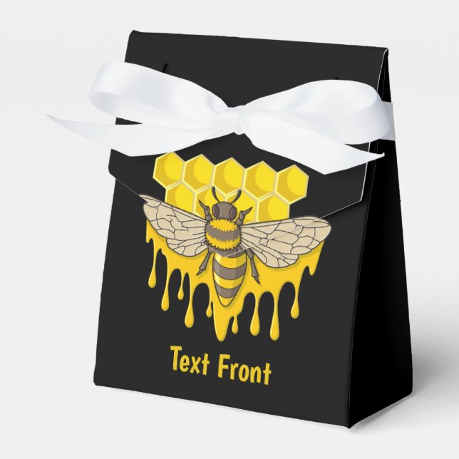 Bee Hive Honey Favor Boxes (Front Side)