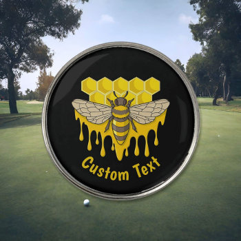 Bee Hive Honey Golf Ball Marker by shortmyths at Zazzle