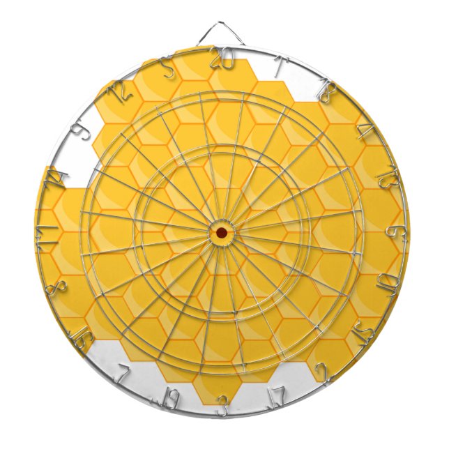 Bee Hive Honeycomb Hexagon Pattern Dart Board (Front)